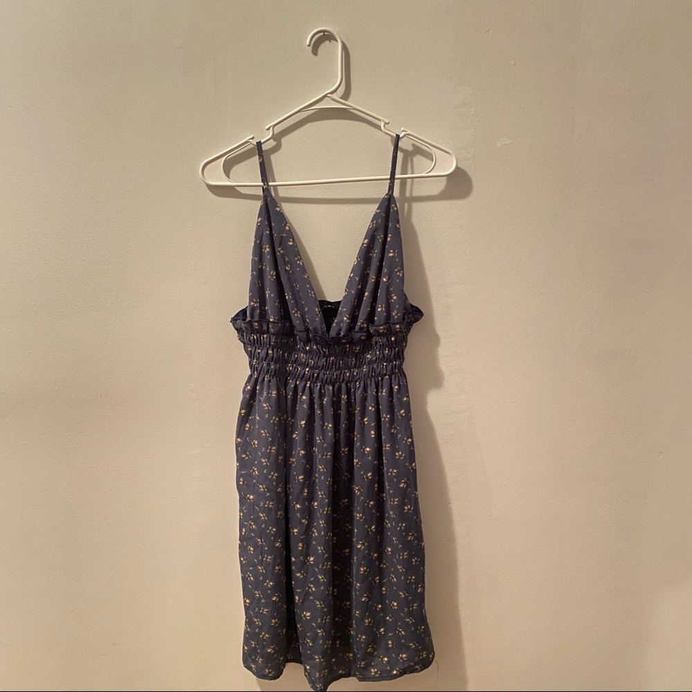 NEW Dusty Dark Blue Floral Dress